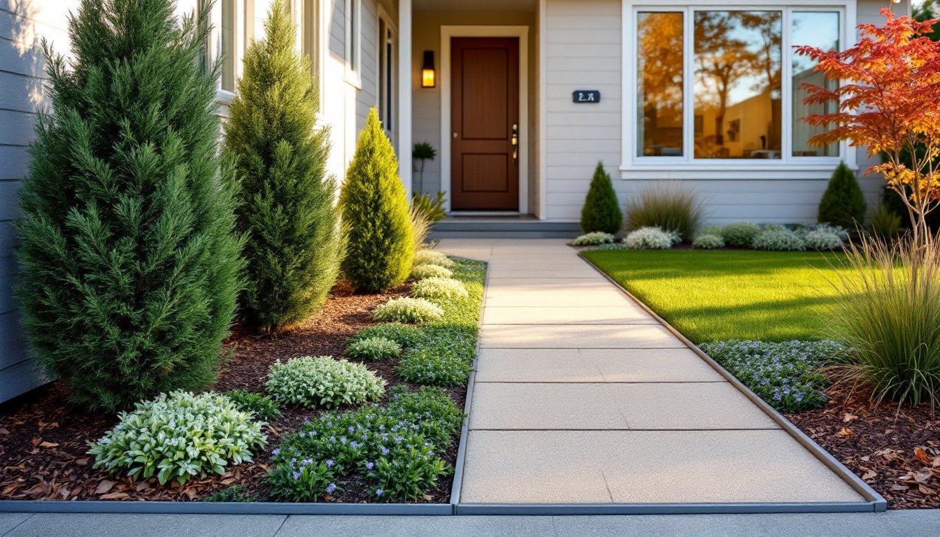 small front yard landscaping ideas low-maintenance