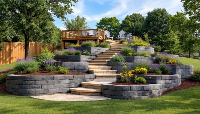 sloped backyard ideas
